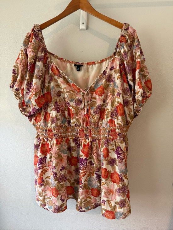 torrid Tops - Torrid Boho Floral Peasant Top